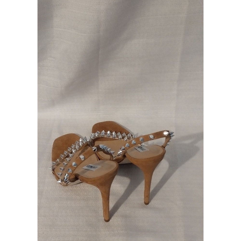 Steve Madden Women's Studded Strappy High Heel Brown/Clear Sandals Size 10M - Picture 2 of 5